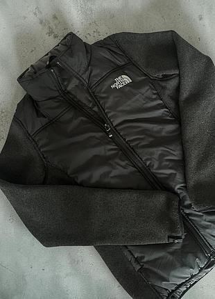Олімпійка чоловіча the north face чорна на блискавці
