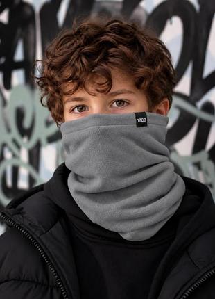 Дитячий флісовий баф для хлопчика without frost gray