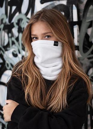 Дитячий флісовий баф для дівчинки without frost white