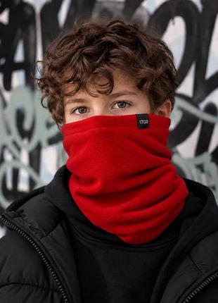 Дитячий флісовий баф для хлопчика without frost red