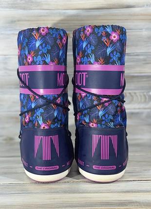 Moon boot purple blue floral оригинальные сапоги 4