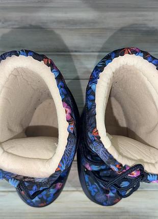 Moon boot purple blue floral оригинальные сапоги 7