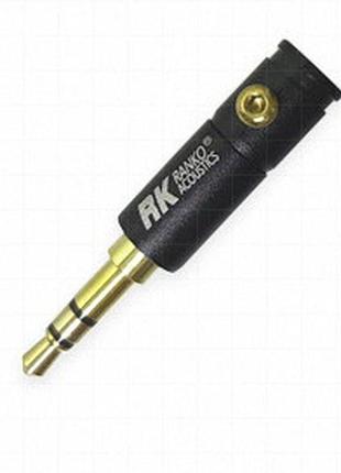 Роз'єм на кабель ranko 3-pin 3.5mm чорний
