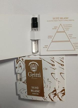 Пробник gritti tutù blanc eau de parfum 2ml 2