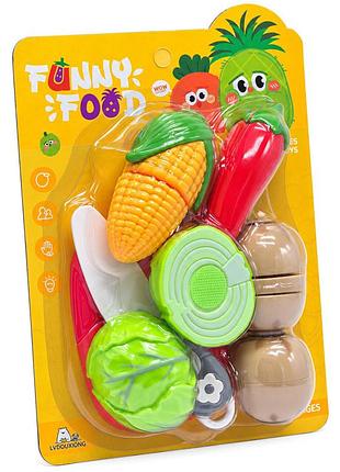 Игровой набор продуктов на липучке funny food 228r5-2 с ножом и досточкой