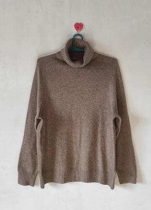 Чоловічий бежевий светр з високим горлом h&m relaxed fit, розмір m (l)
