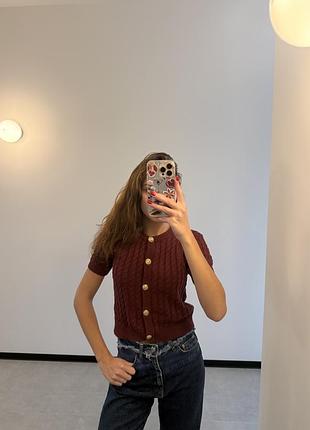 Футболка жіноча h&m бордова