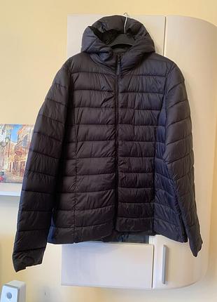 Куртка жіноча chicopee стьобана з капюшоном чорна xl