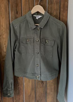 Куртка жіноча pull&bear бавовняна хакі