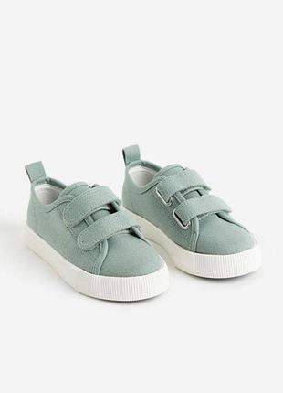 Кеди для дітей h&m м'ятні з липучками
