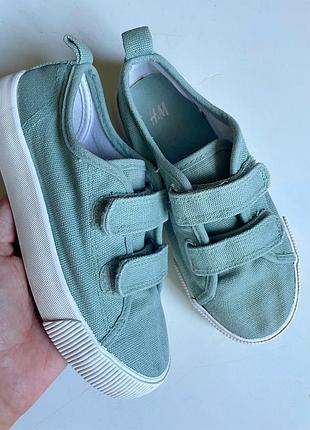 Кеди для дітей h&m м'ятні з липучками 2