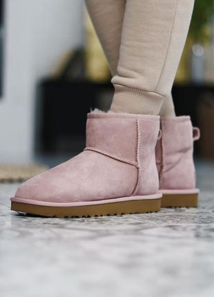 Уги ugg mini pink угги5 фото