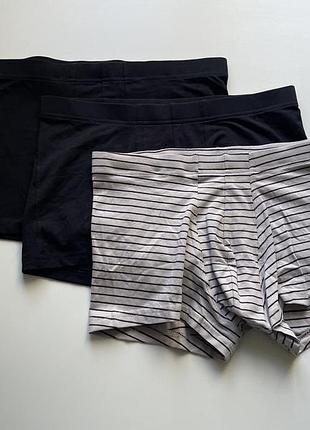 3 шт набір боксерів труси чоловічі h&m