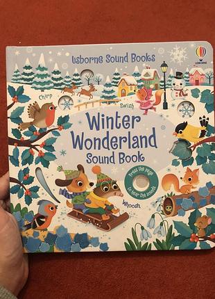 Дитяча інтерактивна картонна книга «winter wonderland sound book» видавництва usborne