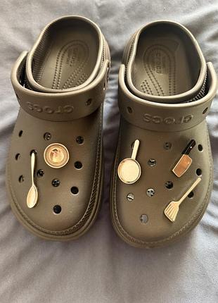Сабо жіночі crocs stomp slide, розмір 40, довжина устілки 25,5 см, матеріал крослайт