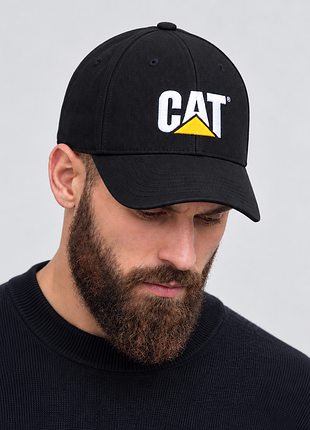 Оригинальная мужская кепка cat caterpillar черная бейсболка
