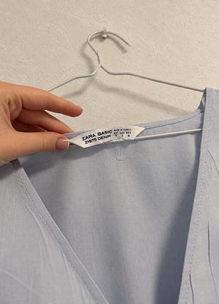 Жіноча сорочка zara блакитна 4