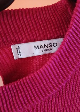 Светр жіночий mango малиновий 4