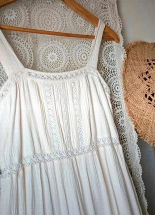 Біла максі-сукня primark m-l 3