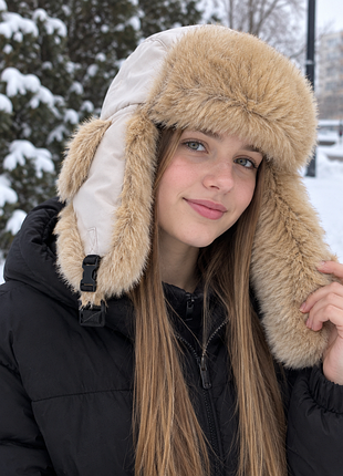 Нова тепла шапка вушанка ушанка