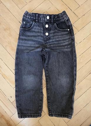 Джинси унісекс zara чорні 104 см