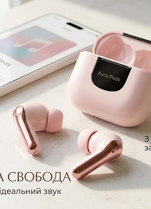 Бездротові навушники tws k06 pink з led-дисплеєм (рожеві)