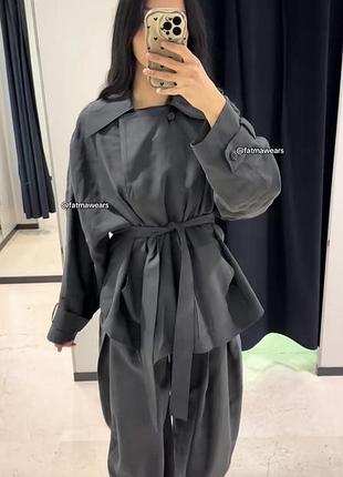 Zara тренч хакі s 5