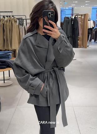 Zara тренч хакі s 10