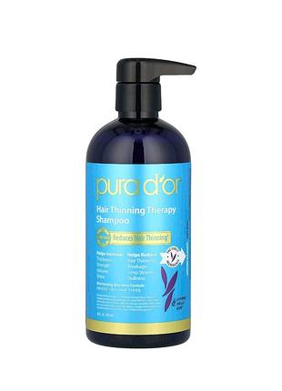 Pura d'or hair thinning therapy shampoo шампунь против выпадения волос, лаванда и ваниль 473 ml