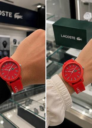 Годинник lacoste червоний 2
