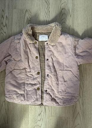 Куртка для дівчинки zara рожева 4-5 років