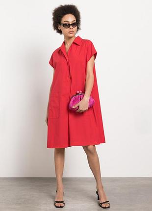 Max mara красное платье-рубашка benny