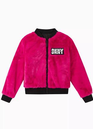 Двухсторонняя куртка для девочки от бренда dkny