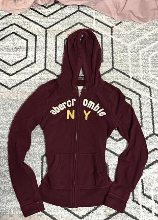 Бордовий худі/зіпка abercrombie ny