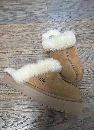 Уггі жіночі ugg з хутром, бежеві маломірять