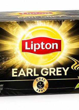 Чай чорний lipton earl grey з ароматом бергамоту, 48 пакетиків, туреччина
