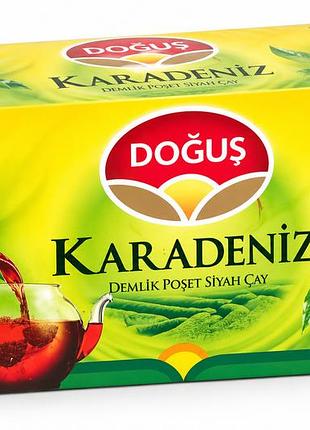Чай чорний doğuş karadeniz з ароматом бергамоту, 100 пакетиків, туреччина