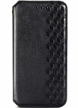 Шкіряний чохол-книжка getman cubic (pu) для xiaomi redmi 12c чорний