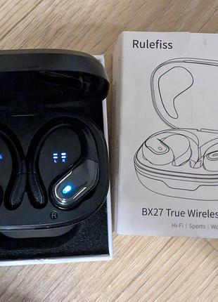 Навушники бездротові rulefiss bx27 true wireless earbuds чорні