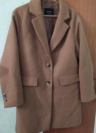Пальто жіноче pull & bear демісезонне коричневе