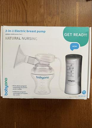 Молоковідсмоктувач електронний babyono 3-in-1 electric breast pump