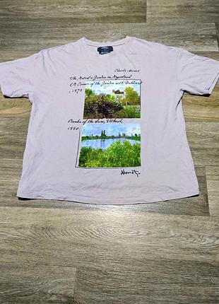 Мужская футболка primark с принтом , размер l-xl .