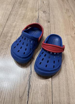 Дитячі крокси сабо skechers сині 24 розмір