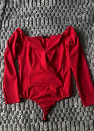 Жіноче боді prettylittlething червоне розмір uk 14