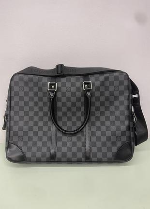 Сумка-портфель чоловіча louis vuitton damier graphite