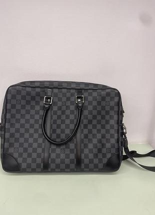 Сумка-портфель чоловіча louis vuitton damier graphite 2