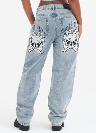 Джинси ed hardy flaming skull jeans 26w
