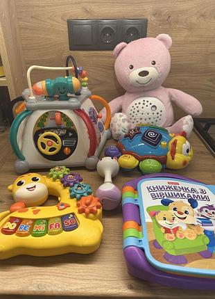 Інтерактивні розвиваючі іграшки chicco, fisher-price різнокольорові