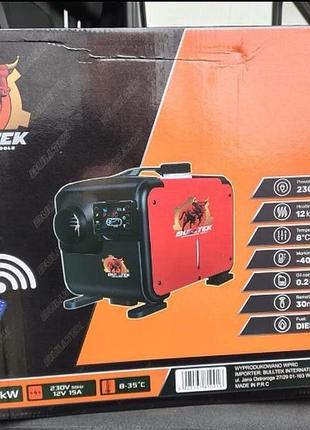 Тепловентилятор bulltek bt002e 12 квт 12в/230в 2