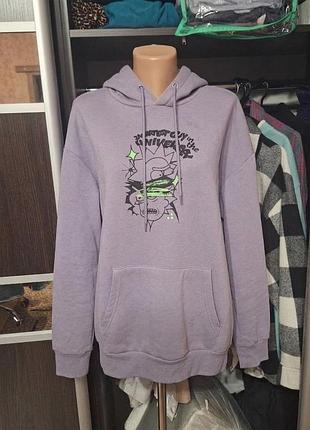 Худі жіноче з принтом rick and morty бузкове